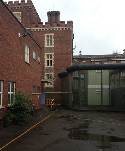 The short walk from the entrance wall to the main jail. Reading Gaol.
